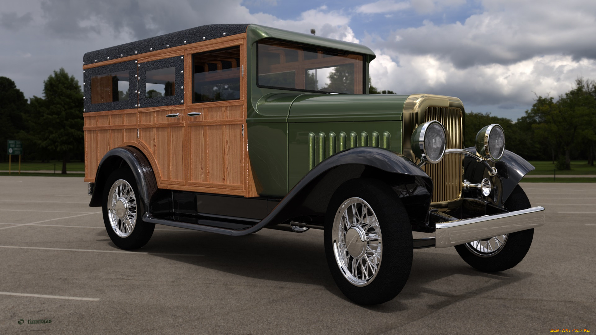 , 3, wagon, panel, 1930, woody
